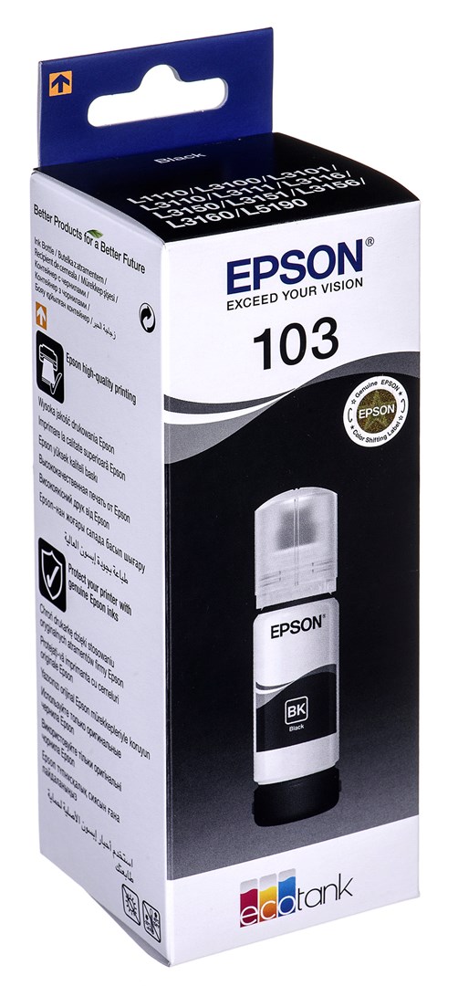 TANK ORIGINALE EPSON 103 BLACK 70ML C13T00S14A